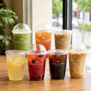 Ly nhựa PET dùng một lần in logo tùy chỉnh AT PACK 90mm 9oz 12oz 14oz 16oz 20oz 24oz, dùng cho sinh tố, đồ uống lạnh, cà phê đá - Product Image 3