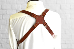 Classic <b>Leather</b> <b>Men</b> Harness on Top <b>Trousers</b> Chest <b>Men</b> Harness Handmade Genuine <b>Leather</b> <b>Men</b> Braces MHS-0033D - Product Image 2