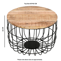Table basse en fil de bois Merlin Mango