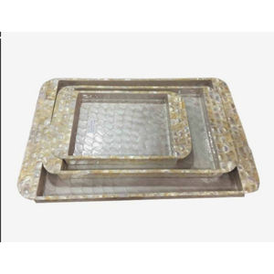 Plateaux de présentation de chocolat de luxe modernes faits à la main en nacre inspirés du Ramadan, plateau de service, passe au lave-vaisselle, à bon prix - Product Image 6