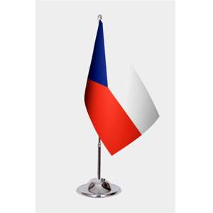 Drapeaux de bureau de la Tchécoslovaquie imprimés numériquement, matériau du mât en aluminium - Product Image 1
