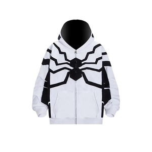 OEM Vente en gros Sweat à capuche zippé 100% coton Pull-over à capuche brodé à plat avec logo personnalisé avec poche pour hommes - Product Image 5