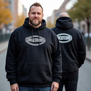 Venta al por mayor 100% algodón Plus Size Hoodie para hombres logotipo personalizado liso sólido con características anti-contracción estilo pulóver - Product Image 3