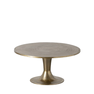 Table basse élégante et unique avec finition dorée Table centrale ronde à faible hauteur pour meubles de salon et de chambre à coucher - Product Image 2