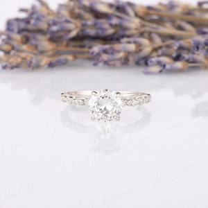 Anillo clásico de plata maciza 925, joyería para mujer, Plata de Ley 925, Topacio blanco, piedras preciosas, estilo bohemio, anillo hecho a mano, regalo para mamá - Product Image 5