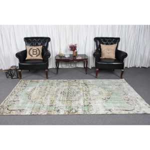 พรมวินเทจลายต้นไม้สีเขียว ขนาด 4.4x8.6 ฟุต พรมตุรกี ทำจากขนสัตว์ - Product Image 2