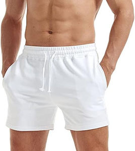 Pantalones cortos deportivos informales de malla ligera para hombre, de secado rápido y antiarrugas, de cintura media para correr y entrenar, transpirables, OEM - Product Image 3