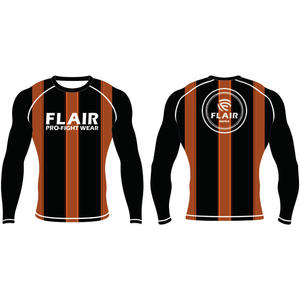 Personnalisé Durable Nylon BJJ Rash Guard Longue Protection UV Anti-UV Compression Chemise Respirant et Confortable - Product Image 6