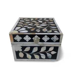 Exquisite Mother of Pearl Inlaid Jewelry Box with Polished Finish Perfect Gift for Weddings Anniversaries, and Special Occasions - Product Image 3