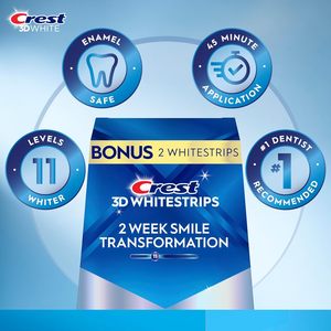 Crest 3D Whitestrips Glamorous White, 3D White, Kit de Tiras Blanqueadoras de Dientes, 32 Tiras (Paquete de 16 Unidades) - Blanqueamiento Dental Crest - Product Image 4