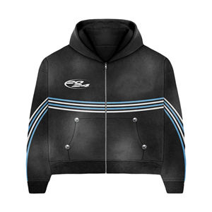 Survêtements pour hommes mode pantalons de survêtement et ensemble à capuche pull personnaliser point lavé à l'acide sweats à capuche pour hommes respirant - Product Image 2