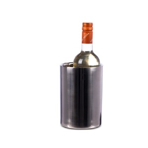 Refroidisseur de vin en acier inoxydable en métal argenté de qualité créative seau à glace Design classique grand refroidisseur de vin de service - Product Image 1