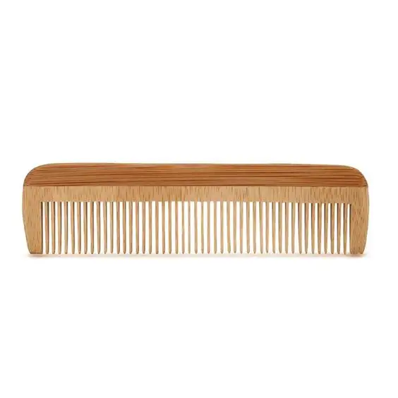 Pente de cabelo de dentes largos feito à mão para marca própria, logotipo de marca personalizado, pente de cabelo ecológico de madeira, bambu e madeira
