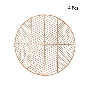 Assiettes de présentation en métal personnalisées écologiques les plus vendues, faites à la main, en gros, style moderne classique, couleur or - Product Image 5