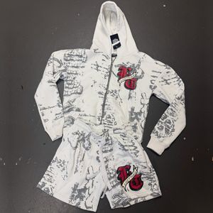 Conjunto de pantalones de chándal y Sudadera con capucha de algodón 100% con estampado de pantalla personalizado Sun Faded Heavyweight para hombre, colección de invierno con cordón de pierna ancha - Product Image 5