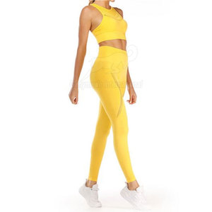 Conjunto Deportivo de Yoga para Mujer, Estilo Moderno, con Logotipo Frontal, Alta Calidad, Transpirable, Ecológico, 2 Piezas, Venta al Por Mayor, Hecho en Pakistán - Product Image 1