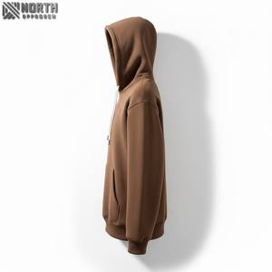 Sudadera holgada con capucha de algodón Streetwear Sudadera con capucha unisex de gran tamaño Fabricante de algodón orgánico de peso pesado Sudadera con capucha en relieve - Product Image 5