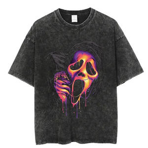 Camiseta cuadrada de calidad 300GSM para hombre, camiseta personalizada con serigrafía, camiseta de gran tamaño de algodón pesado 100%, diseño de camiseta de peso pesado - Product Image 2