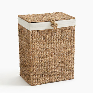 Cesta de Rafia, Regalo de Navidad o de Inauguración de Casa, Cestas Hechas a Mano de Pasto Marino, Cestas Tejidas de Hierba Marina - Product Image 2