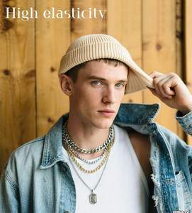 Gorro de invierno de lana de punto acanalado de primera calidad, gorro suave y acogedor, diseño grueso y cálido unisex, perfecto para viajes y uso diario en frío - Product Image 3