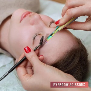 Ciseaux à ressort droits incurvés en acier inoxydable Ultimate Precision Sharp pour le microblading et les cils-Haute qualité pour droitier - Product Image 2