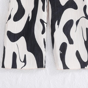 ชุดสูทสำหรับเด็กผู้หญิงเสื้อแขนกุดสีดำและสีขาวชุดสองชิ้นมีสไตล์วันเกิดปาร์ตี้ลำลองขนาดใหญ่พิเศษ - Product Image 5