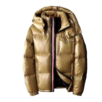 Blouson matelassé épais à col montant pour homme Golden Weather, imperméable, écologique, respirant, réversible, 100%