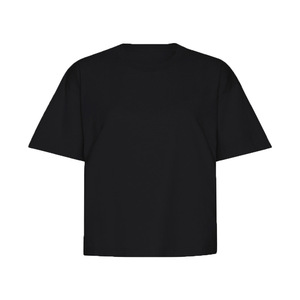 เสื้อยืดแขนสั้นปักลายคอกลมสำหรับผู้หญิงไซส์พลัส ผ้าฝ้ายออร์แกนิค 100% ระบายอากาศได้ดี เป็นมิตรกับสิ่งแวดล้อม สวมใส่สบาย - Product Image 1