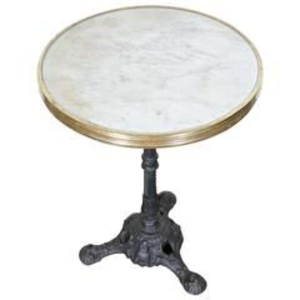 Table d'appoint ronde moderne en marbre véritable avec piédestal en métal noir et or, table d'appoint large pour salon ou chambre à coucher - Product Image 5
