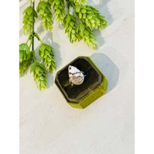 Anillo de Plata de Ley con Caballo Salvaje y Piedra Natural, Chapado en Oro Rosa de 18K, Talla 7, Engaste de Bisel, Estilo Suroeste, para Regalo - Product Image 3