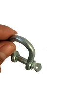 Manille à arc en acier au carbone électrogalvanisé de type européen - Robuste - Mesure impériale (en pouces) - Norme européenne