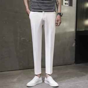 Pantalones de nuevo diseño al por mayor 2025 para hombre, pantalones informales de color sólido con estampado personalizado, ajustados a sus pantalones de marca personalizados - Product Image 4