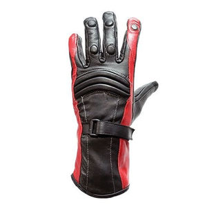 Nouveaux gants de moto en cuir noir à doigts entiers avec protections renforcées, gants de course automobile pour hommes - Product Image 2