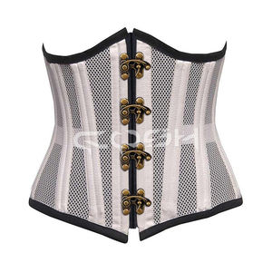Corsé de malla de algodón con ribete negro, fabricante de Pakistán - Product Image 4