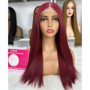 Pelucas de pelo crudo largo barato de fábrica, pelucas de cabello humano Natural de grado superior con cierre de encaje, hueso recto para mujeres negras - Product Image 4