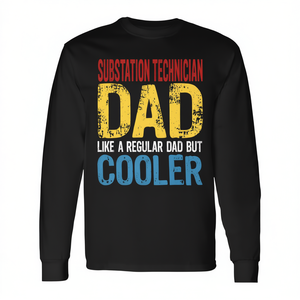 Camiseta de Manga Larga para Técnico de Subestaciones, Ideal para Papás como un Papá Normal - Producto Promocional - Product Image 2