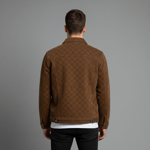 Nouvelle Arrivée : Blouson en Jean Long et Épais Style Universitaire pour Homme, Col Rabattu Boutonné, Écologique, avec Logo Frontal – Collection Hiver Tendance - Product Image 3
