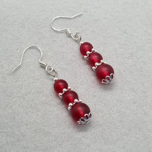 Boho ต่างหูลูกปัดด้วยการออกแบบสีฟ้าครามแอนดี้ cascading Fringe, เครื่องประดับของขวัญที่ไม่ซ้ำกัน - Product Image 3