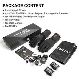 Guantes de esquí con calefacción eléctrica con batería recargable Forros cómodos para montar Snowboard Senderismo Ciclismo - Product Image 6