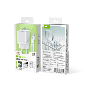 Câble blanc du chargeur A + C de PD20W GAN avec des câbles de données de TC-225C d'IP 60W - Product Image 1