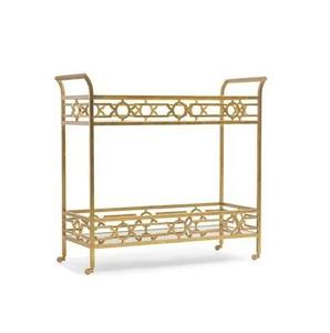 รถเข็นเสิร์ฟอาหาร2023ทำจากสแตนเลสและไม้มี4ล้อสำหรับตกแต่ง - Product Image 6