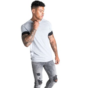 T-shirt en coton et Spandex pour homme, vêtement de Gym, de musculation, de haute qualité - Product Image 1