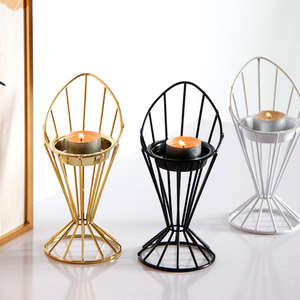 Modern Luxury Style Iron Wire Crafted Metal <b>Candle</b> Holder Decor Tea Light <b>Candle</b> Holder Decorative <b>Candle</b> Holder - Product Image 5