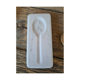 Marbre Blanc Spatule Louche Fourchette Ustensile Reste-Cuillère Repose Cuisine Organisateur couleur verte Offre Spéciale produit artisanat naturel - Product Image 2