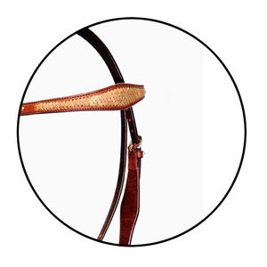 ที่คาดศีรษะม้าบังเหียนหนังตะวันตกปรับระดับได้แบบพรีเมียมทนทานสำหรับการฝึกซ้อมและการแสดง - Product Image 5