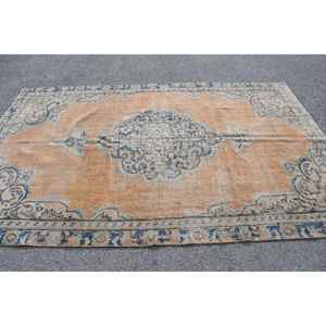Tapis turc 5,6 x 8,8 pieds, grand tapis vintage, tapis en laine brun ombré - Product Image 3