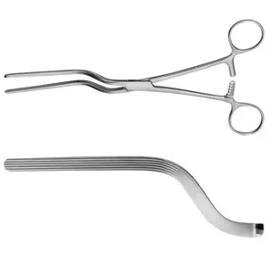Pinzas quirúrgicas Brunner no traumáticas para estómago e intestino, 24 cm, curvadas, de acero inoxidable - Product Image 3