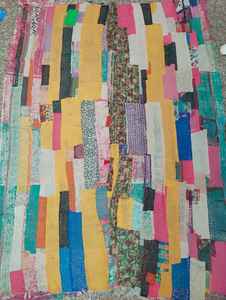 Hecho a mano Reversible Kantha sostenible cosido a mano Kantha tradicional Vintage 100% algodón hecho a mano Boho Chic Kantha - Product Image 2