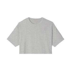 เสื้อยืดคอกลมแขนยาวไซส์พลัสสำหรับผู้หญิง ผ้าฝ้ายออร์แกนิค 100% ระบายอากาศได้ดี เป็นมิตรกับสิ่งแวดล้อม ปักลายโลโก้ด้านหน้า สไตล์ลำลอง - Product Image 2