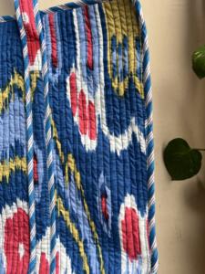 Automne/hiver femmes main bloc imprimé coton Quilting sacs fourre-tout en gros fermeture ouverte pour le shopping et les voyages - Product Image 3